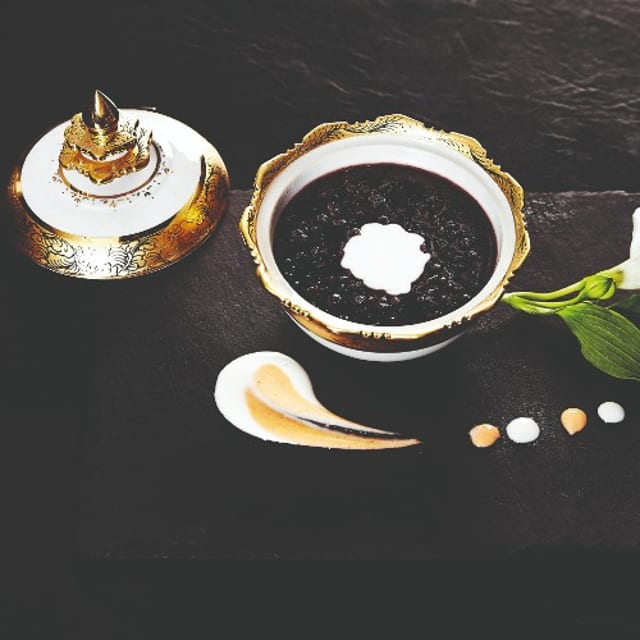 Black Sticky Rice Pudding.
