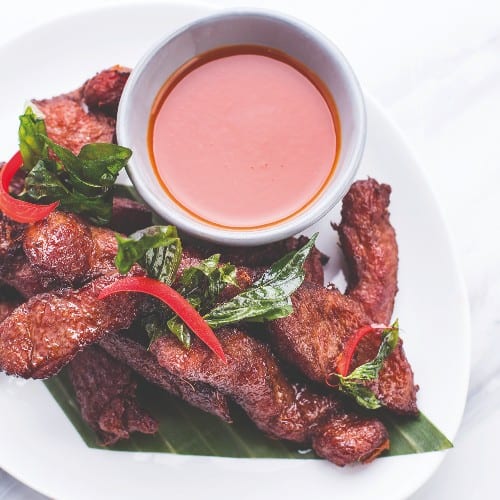 Deep-Fried Pork Strips.